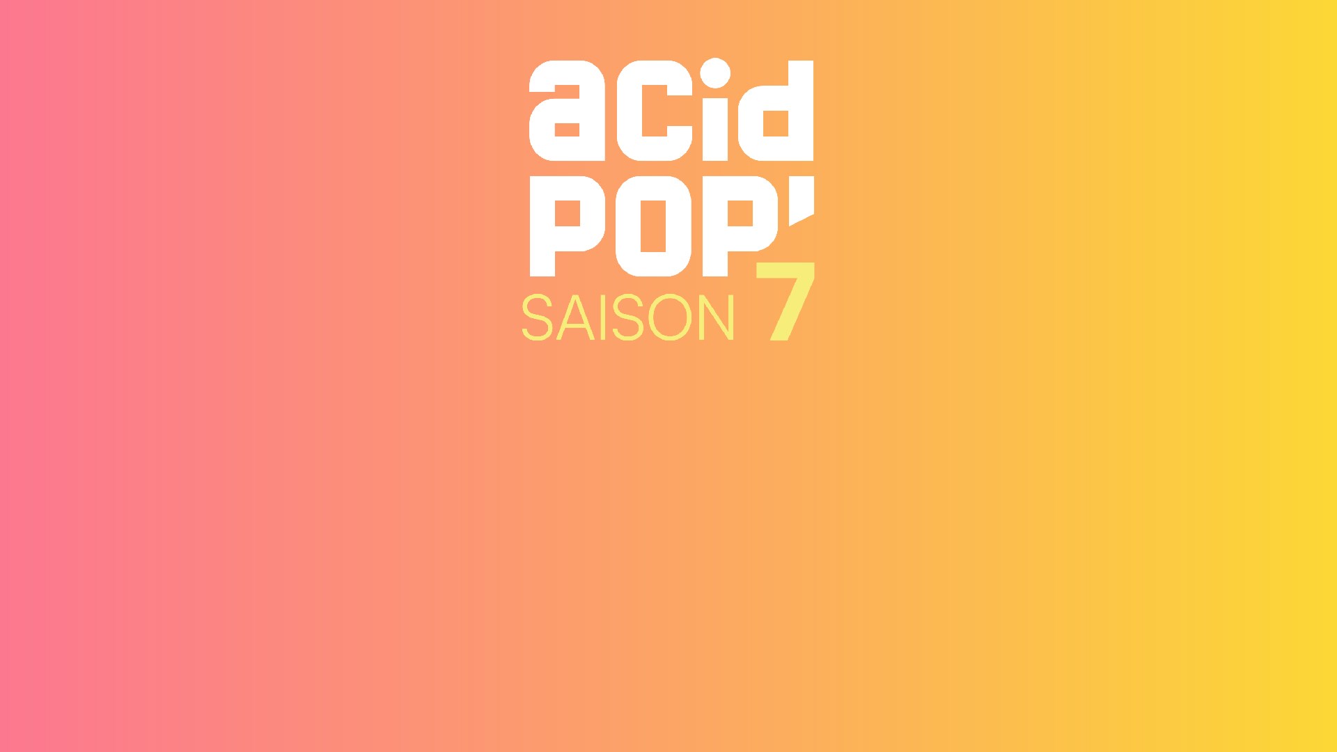 Affiche de l'événement Acid Pop