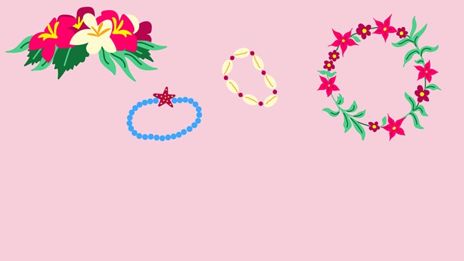 Affiche de l'événement Ateliers créatifs Vaiana : bracelets, couronnes et colliers de fleurs