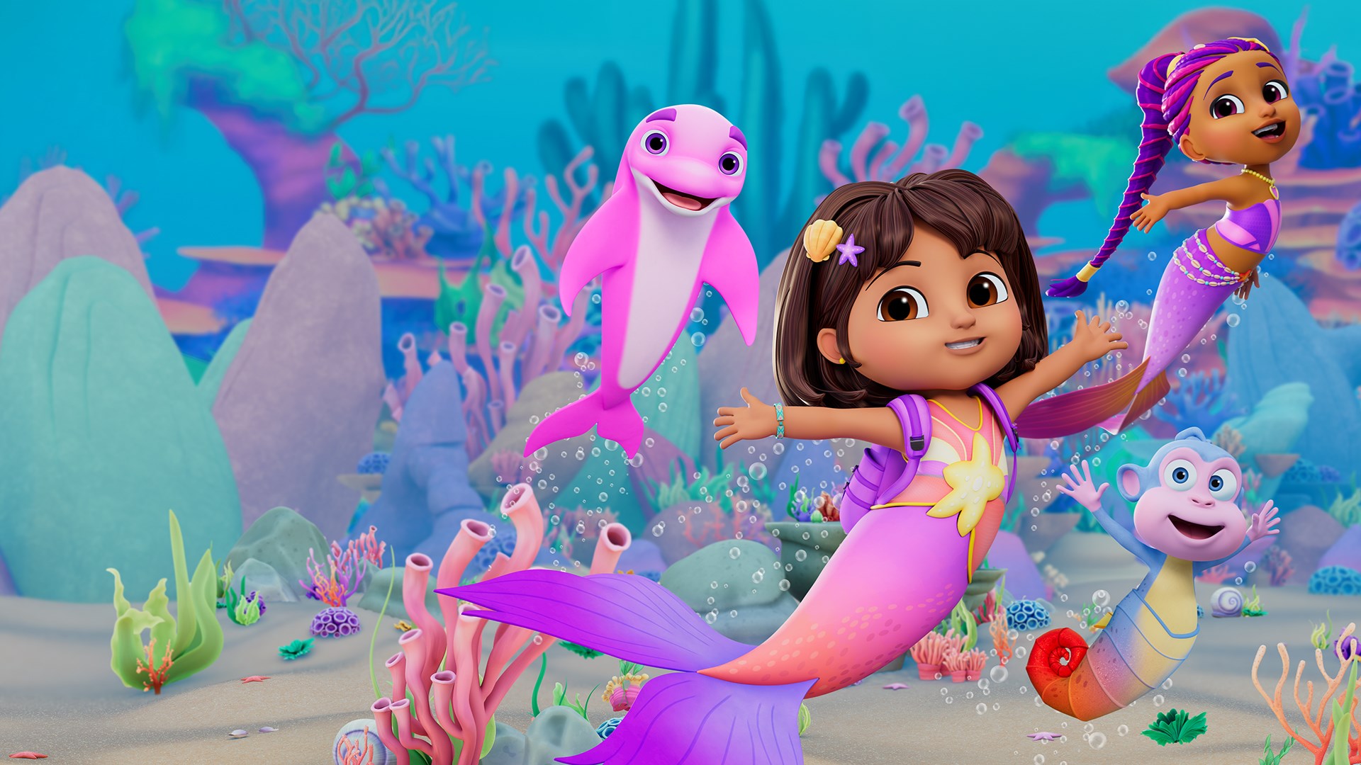 Affiche du film Dora au royaume magique des sirènes