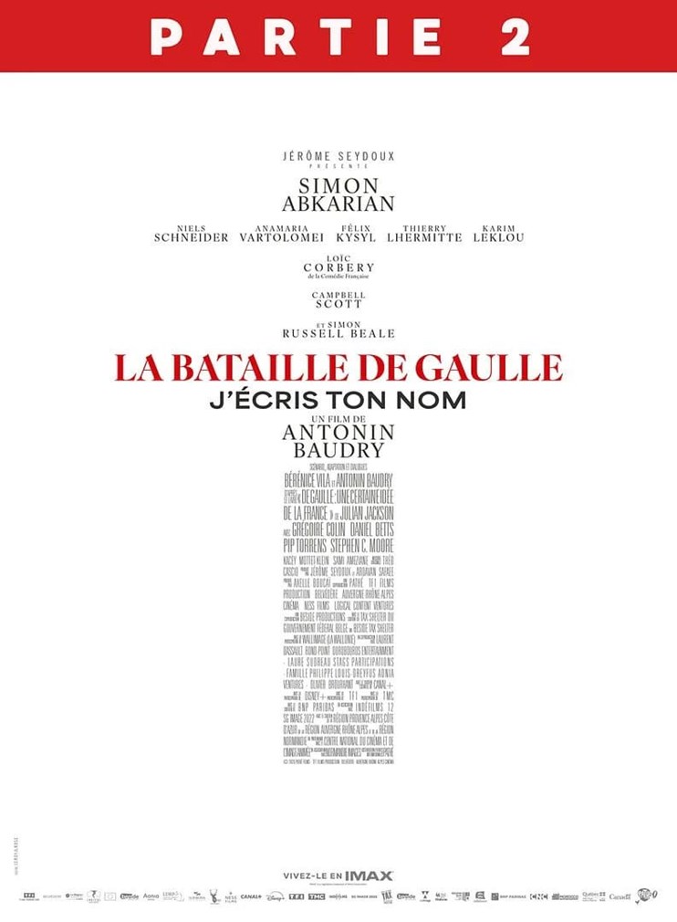 Affiche du film La Bataille de Gaulle - Partie 2 : J’écris ton nom